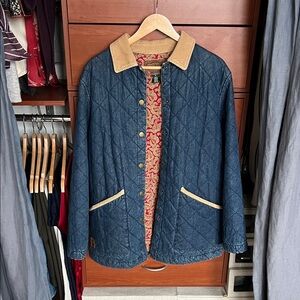 Vintage Ralph Lauren quilted denim barn jacket